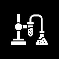Test Tubes Glyph Inverted Icon Design vector