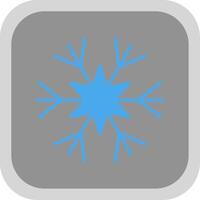 Snowflake Flat round corner Icon Design vector