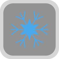 Snowflake Flat round corner Icon Design vector