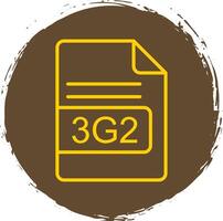 3G2 File Format Line Gradient Icon Design vector