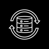 Data Synchronization Line Inverted Icon Design vector