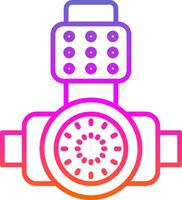 Head Light Line Gradient Icon Design vector