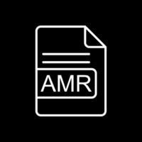 AMR File Format Line Inverted Icon Design vector