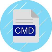 CMD File Format Flat Circle Icon Design vector