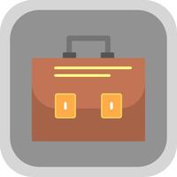 Briefcase Flat round corner Icon Design vector