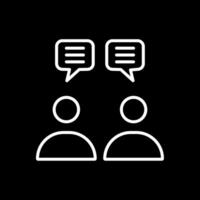 Communication Line Inverted Icon Design vector