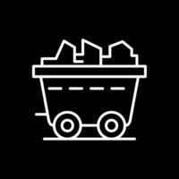 Coal Line Inverted Icon Design vector