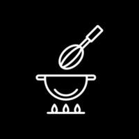 Cocinando línea invertido icono diseño vector