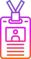 Employee badge Line Gradient Icon Design vector