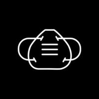 Worker Mask Line Inverted Icon Design vector