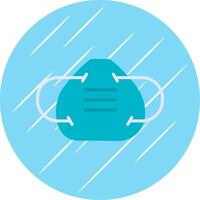 Worker Mask Flat Circle Icon Design vector