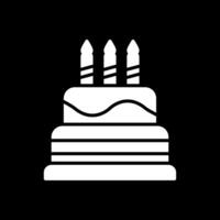 Cake Glyph Inverted Icon Design vector