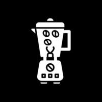 Coffee Grinder Glyph Inverted Icon Design vector