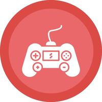 Gaming Console Line Shadow Circle Icon Design vector