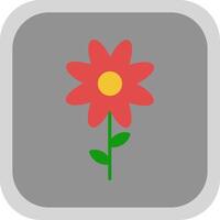 Flower Flat round corner Icon Design vector