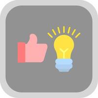 Idea Bulb Flat round corner Icon Design vector