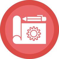 Prototype Glyph Due Circle Icon Design vector