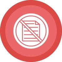 Prohibited Sign Glyph Due Circle Icon Design vector