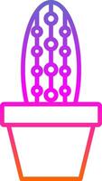 Succulent Line Gradient Icon Design vector