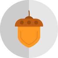 Acorn Flat Scale Icon Design vector