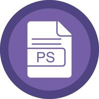 PD archivo formato línea sombra circulo icono diseño vector