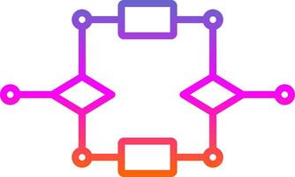 Algorithm Line Gradient Icon Design vector