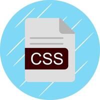 CSS File Format Flat Circle Icon Design vector