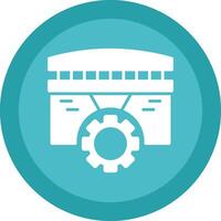 Bridge Glyph Due Circle Icon Design vector