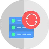 Data Synchronization Flat Scale Icon Design vector
