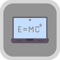 ecuación plano redondo esquina icono diseño vector