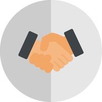 Handshake Flat Scale Icon Design vector