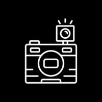 Photo Line Inverted Icon Design vector