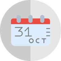 October 31st Flat Scale Icon Design vector