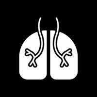 Pulmonology Glyph Inverted Icon Design vector