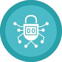 Security Glyph Due Circle Icon Design vector