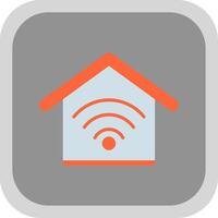 Smart Home Flat round corner Icon Design vector