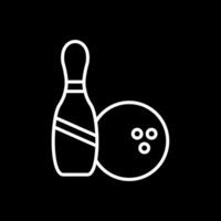 Bowling Line Inverted Icon Design vector