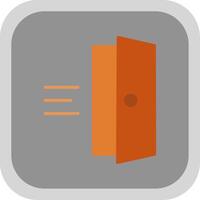 Entry Flat round corner Icon Design vector