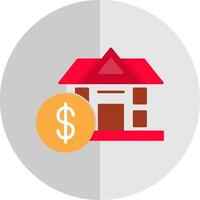 Home Value Flat Scale Icon Design vector