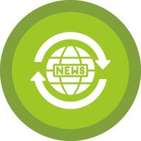 News Report Glyph Due Circle Icon Design vector