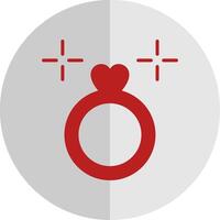 Boda anillo plano escala icono diseño vector