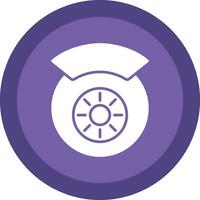 Brake Disc Glyph Due Circle Icon Design vector