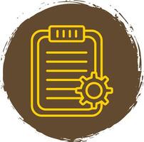 Clipboard Line Circle Sticker Icon vector