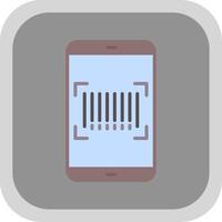 Barcode Scan Flat round corner Icon Design vector