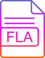 FLA File Format Line Gradient Icon Design vector