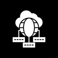Data Sumit Glyph Inverted Icon Design vector