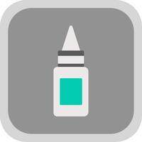 Bottle Flat round corner Icon Design vector