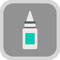 Bottle Flat round corner Icon Design vector