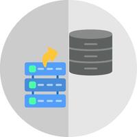 Data Stacks Flat Scale Icon Design vector