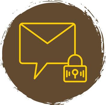 Private Message Line Gradient Icon Design vector